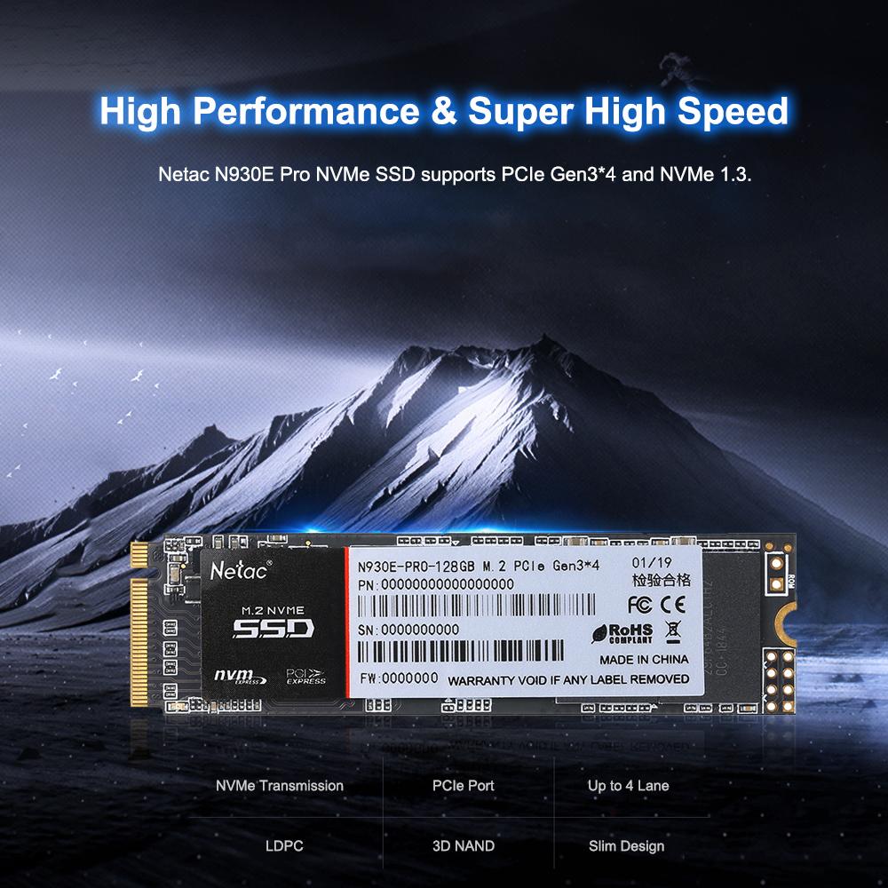 Netac N930E Pro M.2 2280 SSD 1TB NVMe PCIe Gen3*4 3D MLC/TLC NAND Flash Solid State Drive SSD