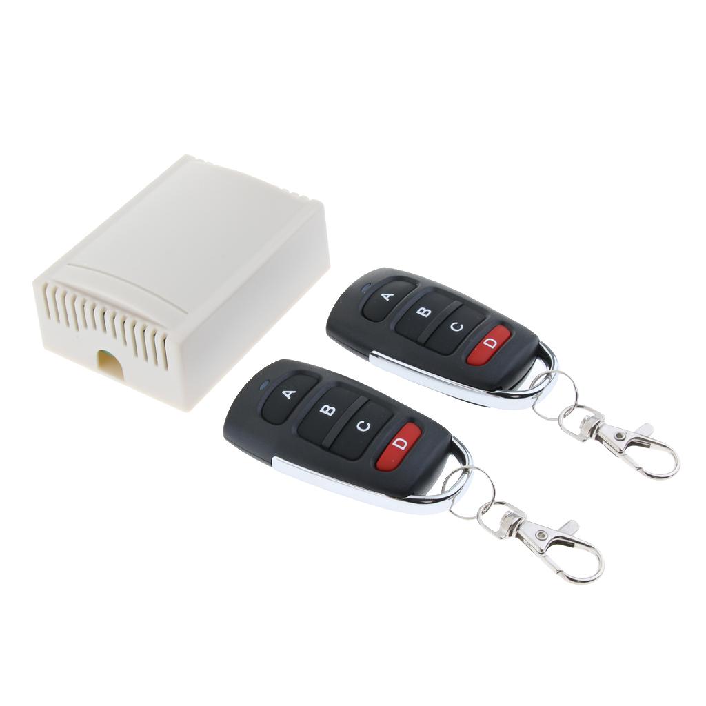 DC 12V 4-Channel RF Wireless Remote Controller Light Switch Relay Receiver
