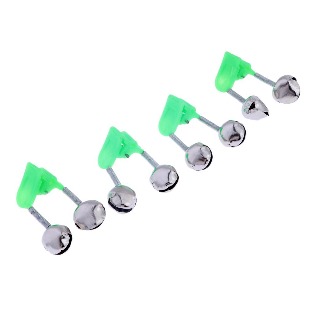 4Pcs Durable Fishing Rod Bell Bite Lure Alarm Fishing Rod Alarm Clip