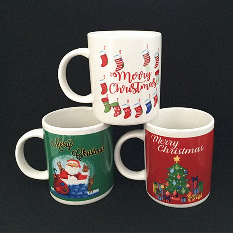 Cốc sứ uống trà cà phê cao cấp in hình ông già Noel đẹp mắt- Quà tặng giáng sinh ý nghĩa