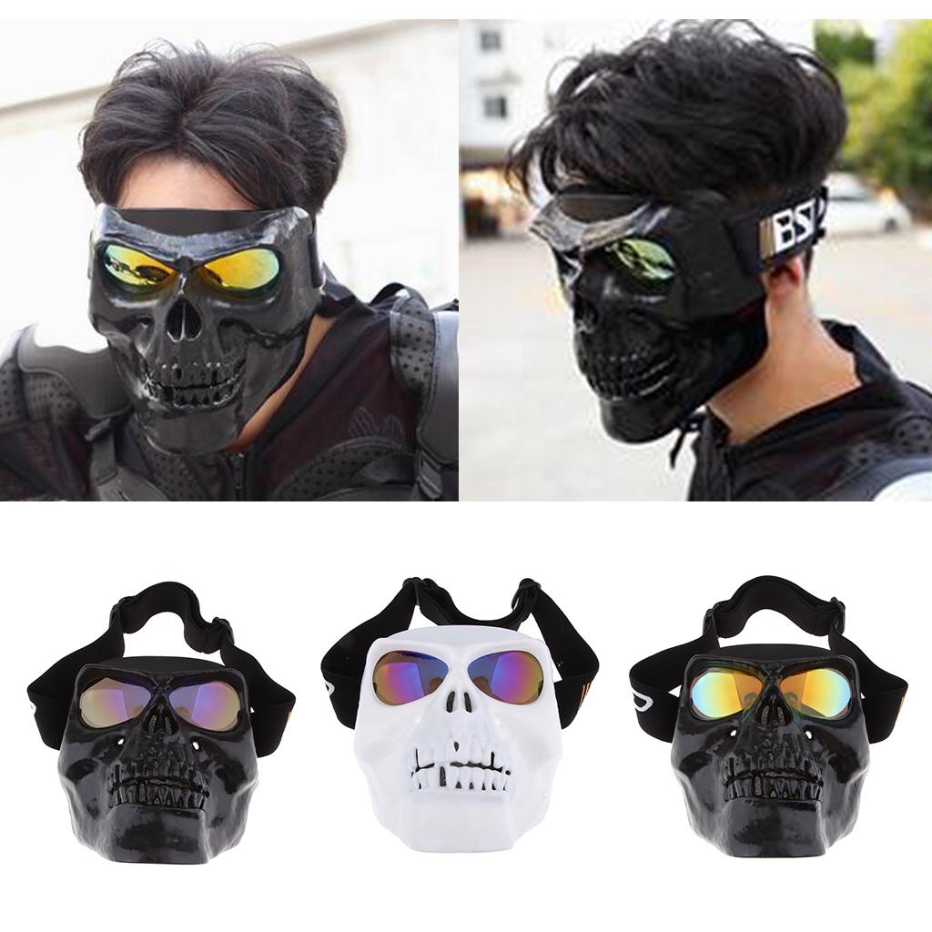 3x Motorcycle Goggles Helmet Mask Motocross Skull Windproof Goggles