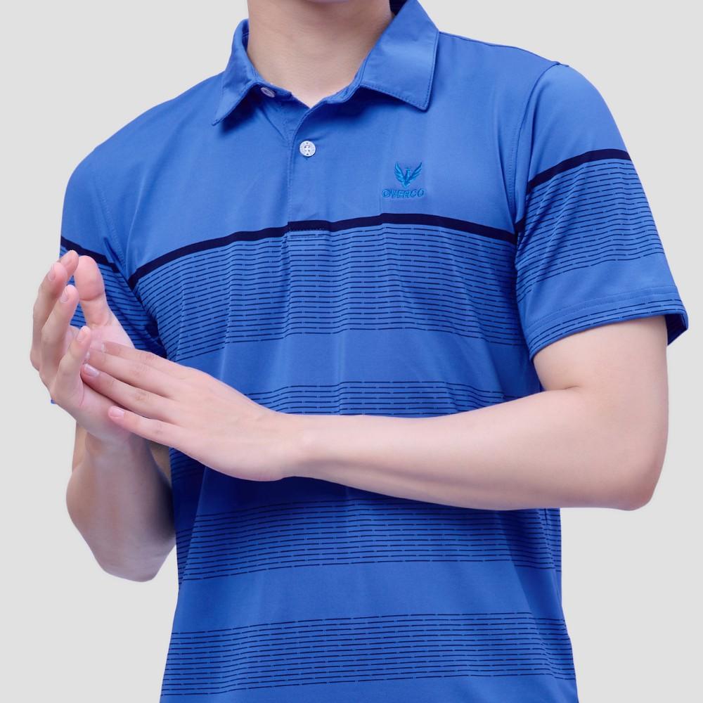 Áo Thun Polo Nam Sọc Ngang Thân Màu Xanh Bích Cao Cấp 2021