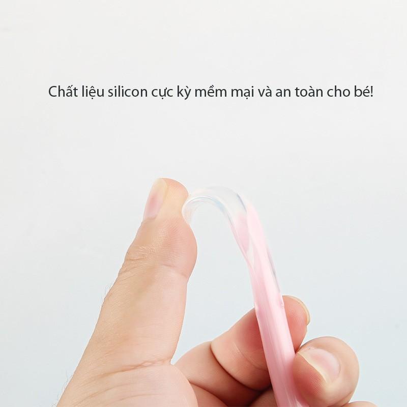 Thìa ăn dặm silicone cho bé miệng nhỏ kiểu Hàn Quốc