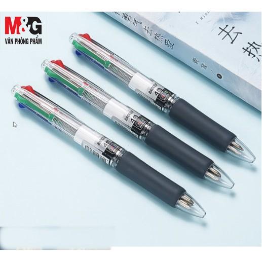 Bút bi 4 ngòi M&amp;G ABP80371 ngòi 0.7 mm-ngòi màu xanh dương, xanh lá, đỏ, đen