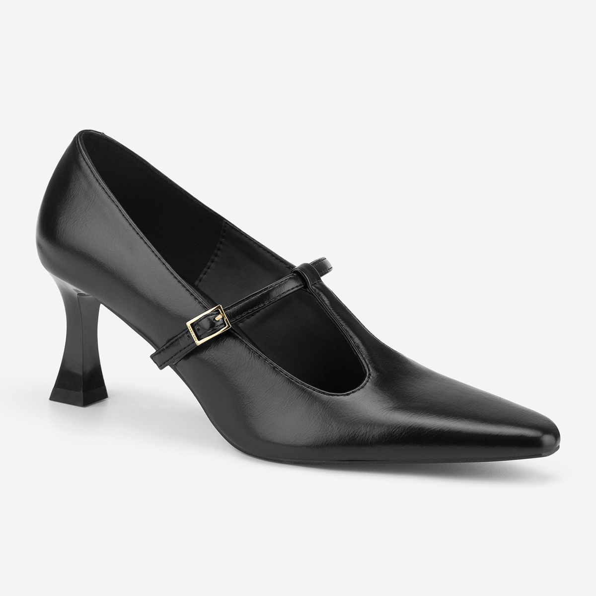 Vascara Giày Bít Mũi Spool Heel Quai T-Strap - BMN 0700