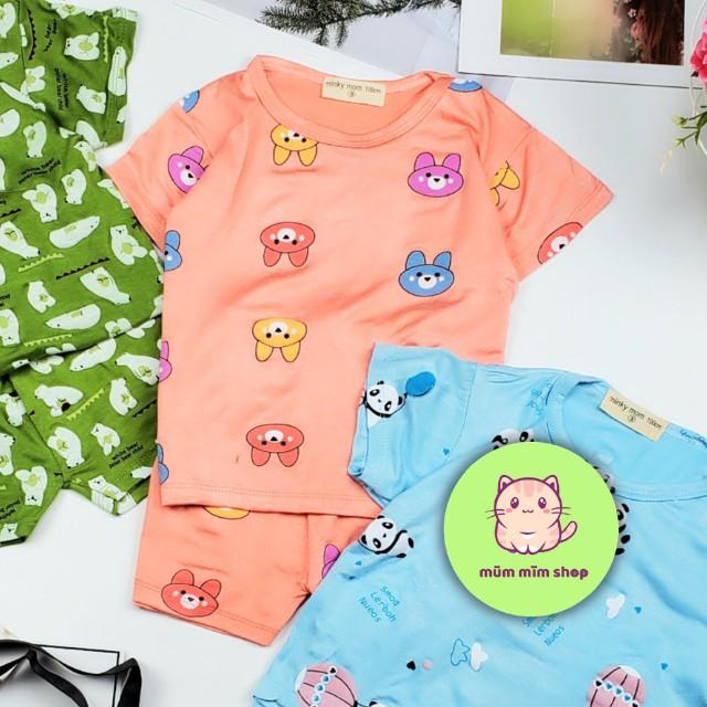 Đồ Bộ Đùi Bé Trai Bé Gái Minky Mom Họa Tiết Gấu Chất Thun Lạnh Mặc Hè Cho Bé (8-19kg