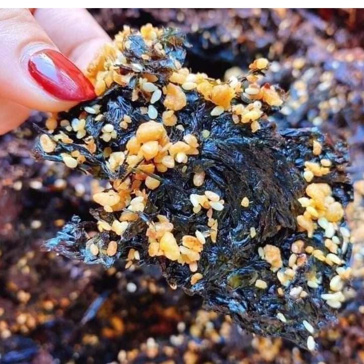 Rong biển cháy tỏi ăn liền phù hợp ăn vặt, ăn cơm Nàng Khô - 150gr