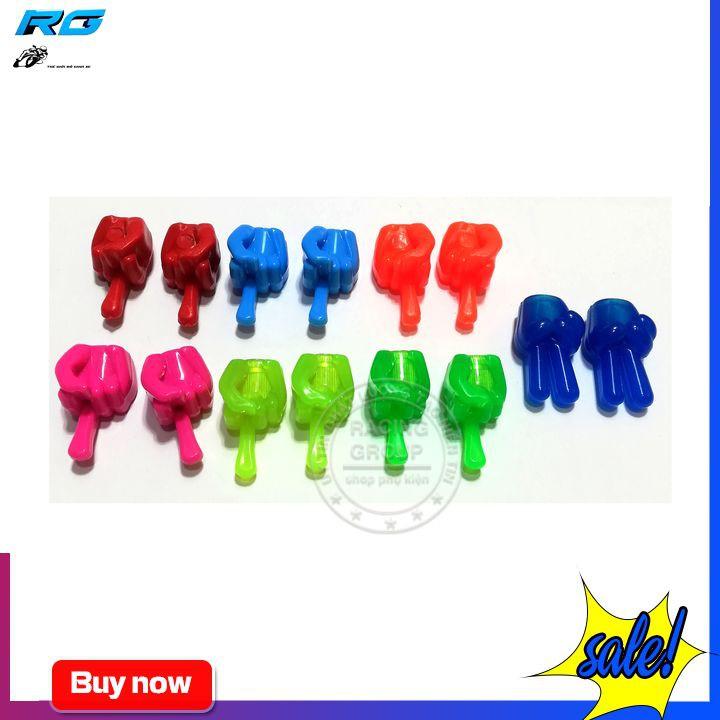 Cặp Chụp Van Vòi Cho Xe Máy Kiểu Ngón Tay Nhiều Màu