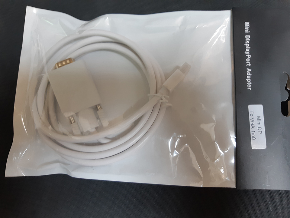 Cáp chuyển mini displayport ra VGA, mini dp to vga, mini dp sang vga - dài 1m8