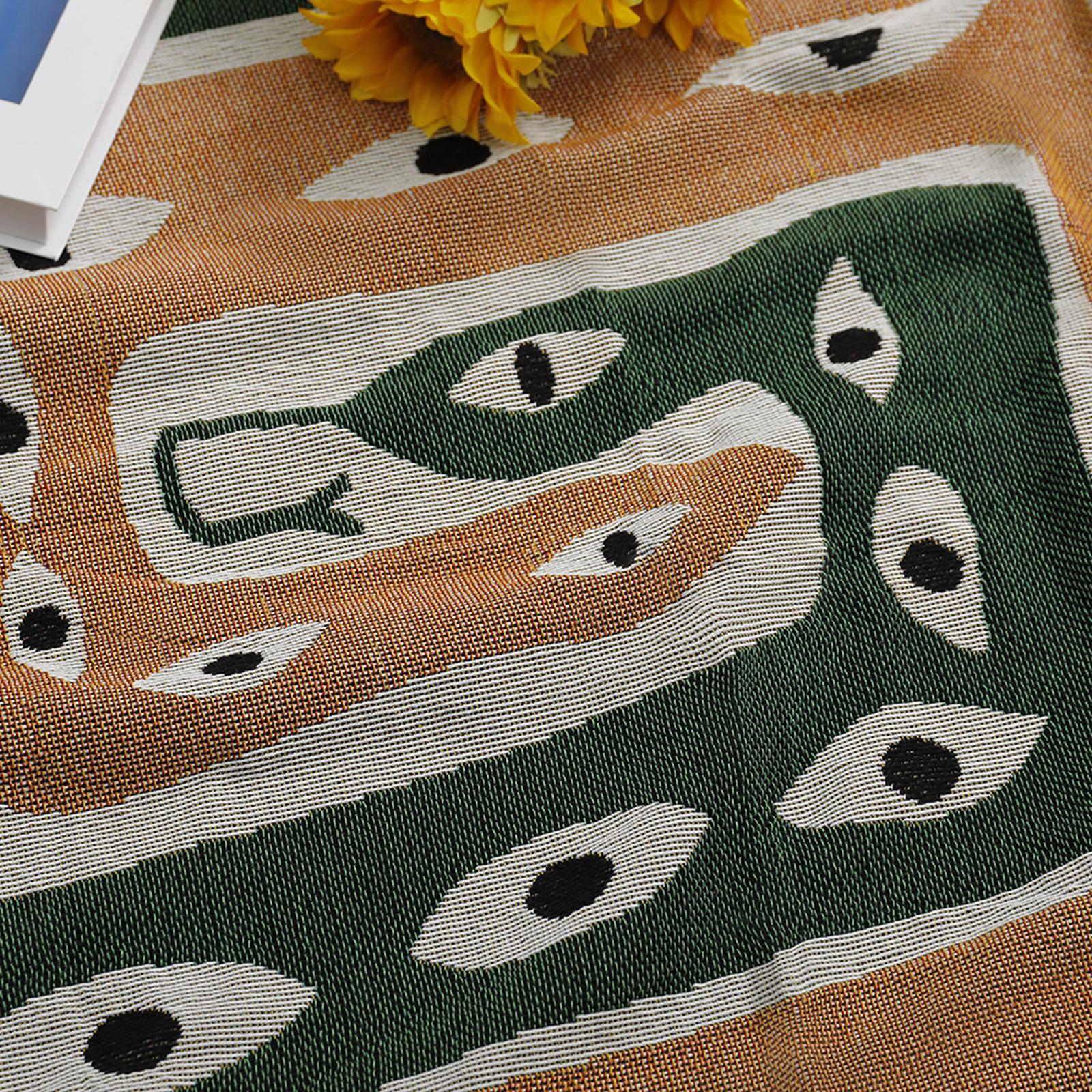 Boho Knitted  Blanket Sofa Throw  for Indoor Beach Outdoor