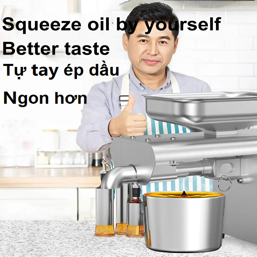 Máy ép dầu thực vật NÓNG - LẠNH dùng trong gia đình. Thương hiệu Anh Quốc cao cấp AOSIDA - A250. Hàng chính hãng