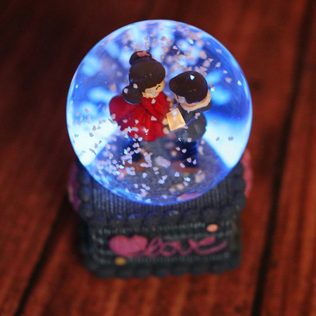 Hộp nhạc quả cầu cặp tình nhân