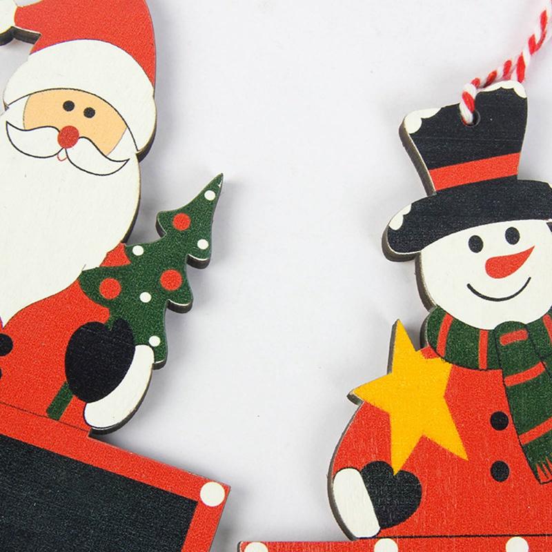 Phụ Kiện Treo Trang Trí Cây Thông Noel Hình Người Tuyết Bằng Gỗ