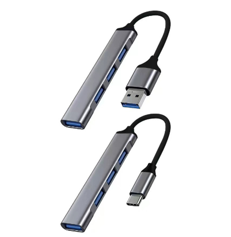 Bộ Chia Cổng Hub Type-C 4 Port ra USB 3.0 Chất Liệu Vỏ Nhôm Tốc Độ Truyền Tải Dữ Liệu Cao Hỗ Trợ Đa Nền Tảng