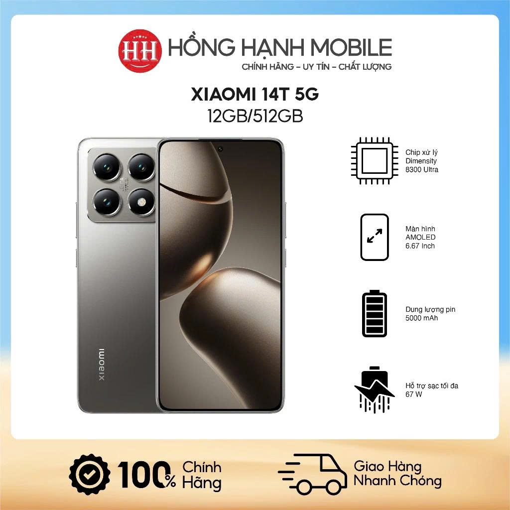 Điện Thoại Xiaomi 14T 5G 12GB/512GB - Hàng Chính Hãng