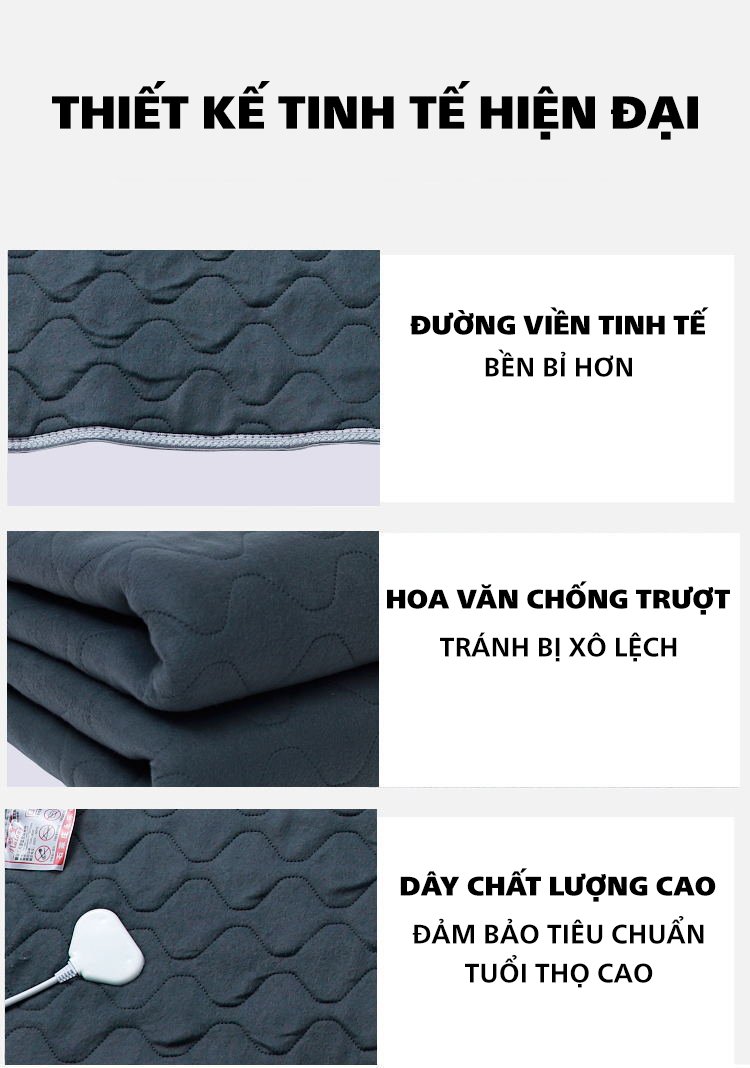 CHĂN ĐIỆN SƯỞI ẤM Chất Liệu Nỉ Cao Cấp 3 Size Lớn