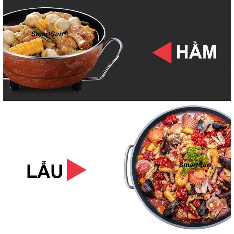 Nồi Lẩu Điện Đa Năng, Chảo Nồi Lẩu Đa Năng Cao Cấp Công Nghệ Nhật Bản - Hàng Chính Hãng Asstar