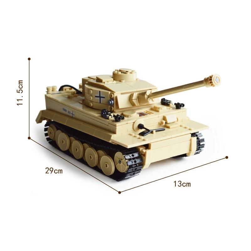 Đồ chơi Lắp Ráp Xe Tank Đức Thế chiến II - War Tank Kazi 82011 - Xếp hình thông minh - Mô hình trí tuệ