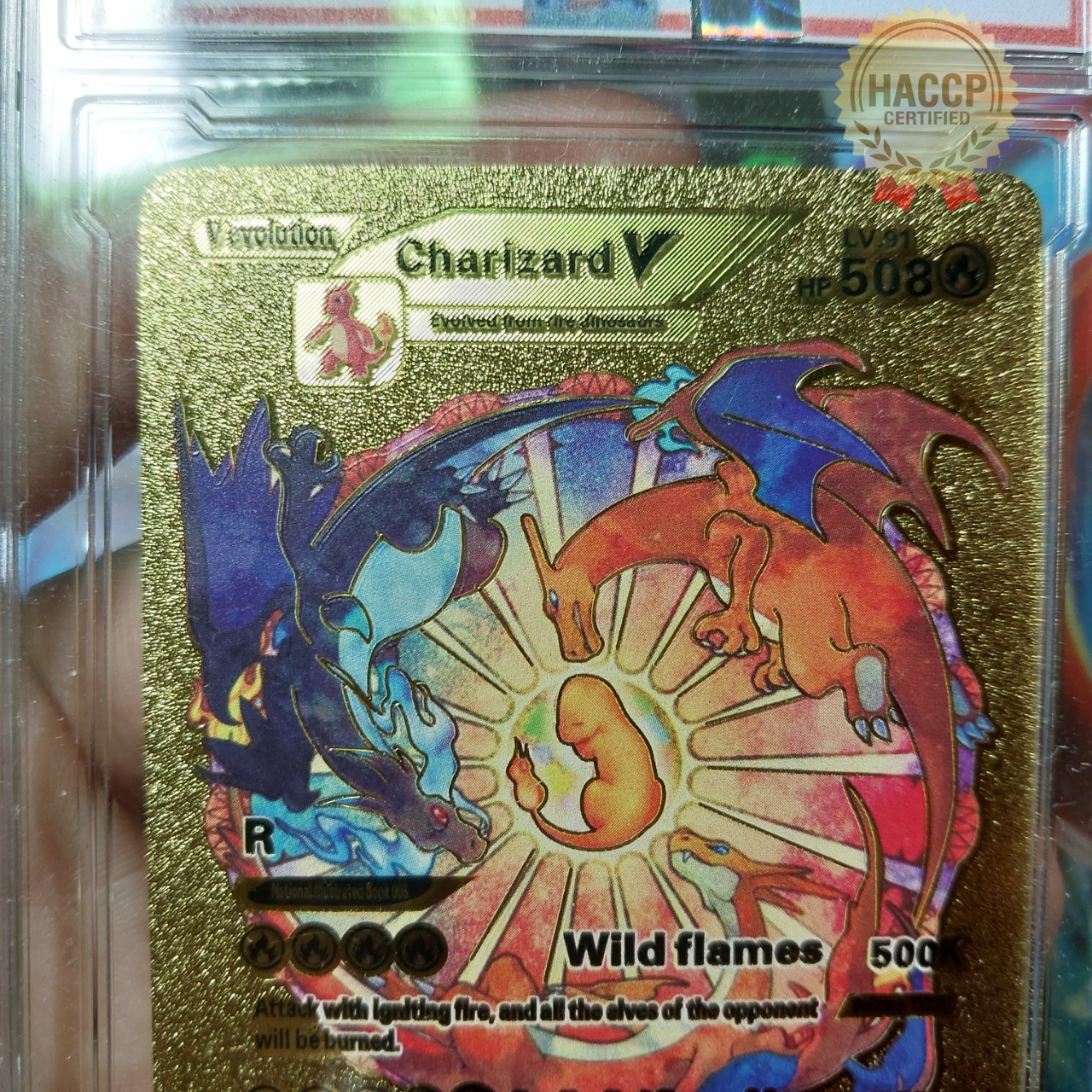 Vevolution Charizard 28 43 thẻ pokemon nhôm mạ vàng son lon tiến hóa Tặng kèm bảo vệ thẻ 1459 d24 1-28