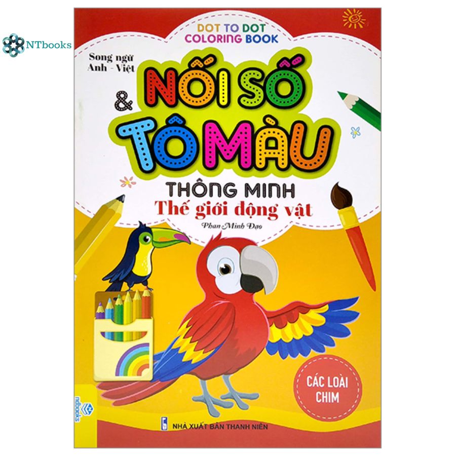 Combo 8 cuốn Nối Số Và Tô Màu Thông Minh: Thế Giới Động Vật
