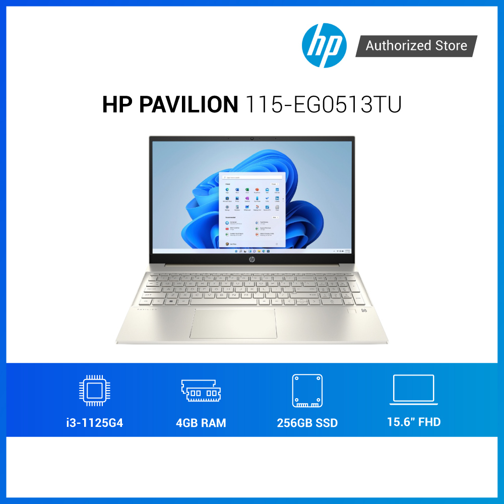 Laptop HP Pavilion 15-eg0513TU 46M12PA Core i3-1125G4 | 4GB | 512GB | Intel UHD | 15.6 inch FHD | Win 10 | Vàng - Hàng chính hãng