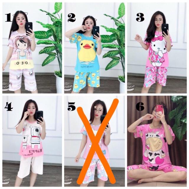 Bộ cổ tròn cực xinh hoạt hình