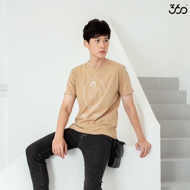 Sale Áo phông nam ngắn tay 360 BOUTIQUE áo thun nam in chữ - APHTK056 .