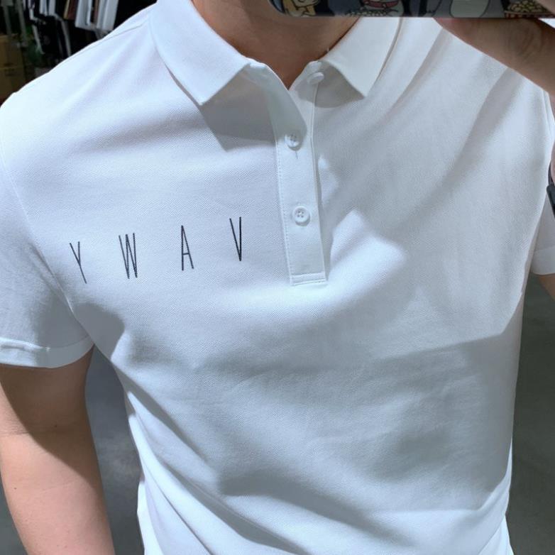 Áo polo, áo thun nam THÊU CHỮ cổ bẻ ngắn tay vải CVC cá sấu full size K12-TSSTORE95