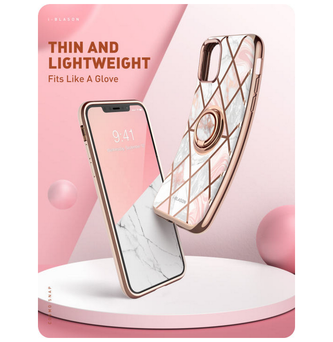 Hình ảnh Ốp lưng dành cho iPhone 13 Pro Max i-Blason Snap Ring Marble – Hàng chính hãng