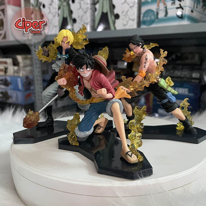 Mô hình anh em Luffy - Ace - Sabo - Mô hình One Piece - Set 3 Figure Action Luffy Ace Sabo