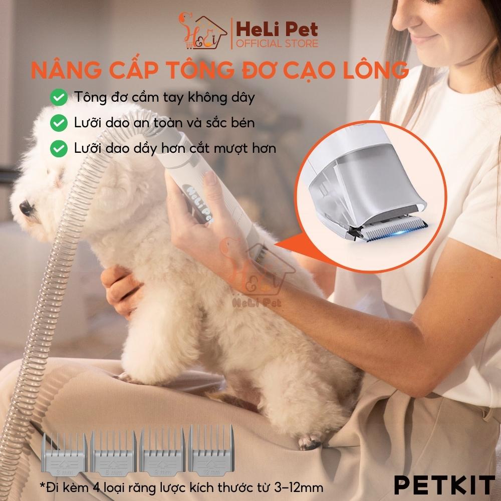 Máy Cắt, Tỉa, Hút Lông Chó Mèo 5 Công Dụng PETKIT AirClipper 5-in-1 Pet Grooming Kit - HeLiPet