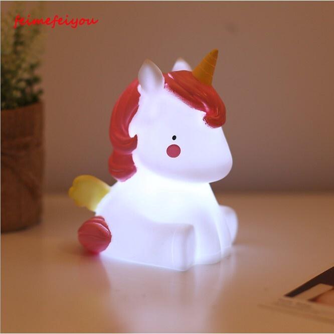 Feimefeiyou LED Decorative lights/ Night Light, White lighting, Rabbit/ Sheep/ Dinosaur/ Snow dragon/ Unicorn/ Rainbow, Cute style, For indoor, children's room Decoration Lamp, Use Button Battery