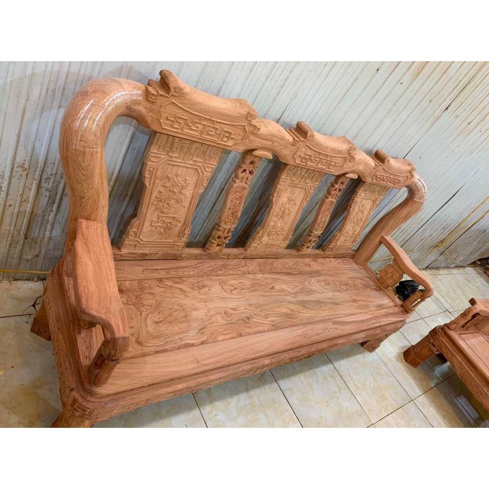 bộ bàn ghế minh quốc triện gỗ hương đá tay 12