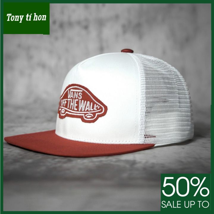 Tony tí hon - Mũ/nón kết lưỡi trai Snapback Vas logo thêu cá tính thời trang nam nữ cao cấp màu đỏ trắng