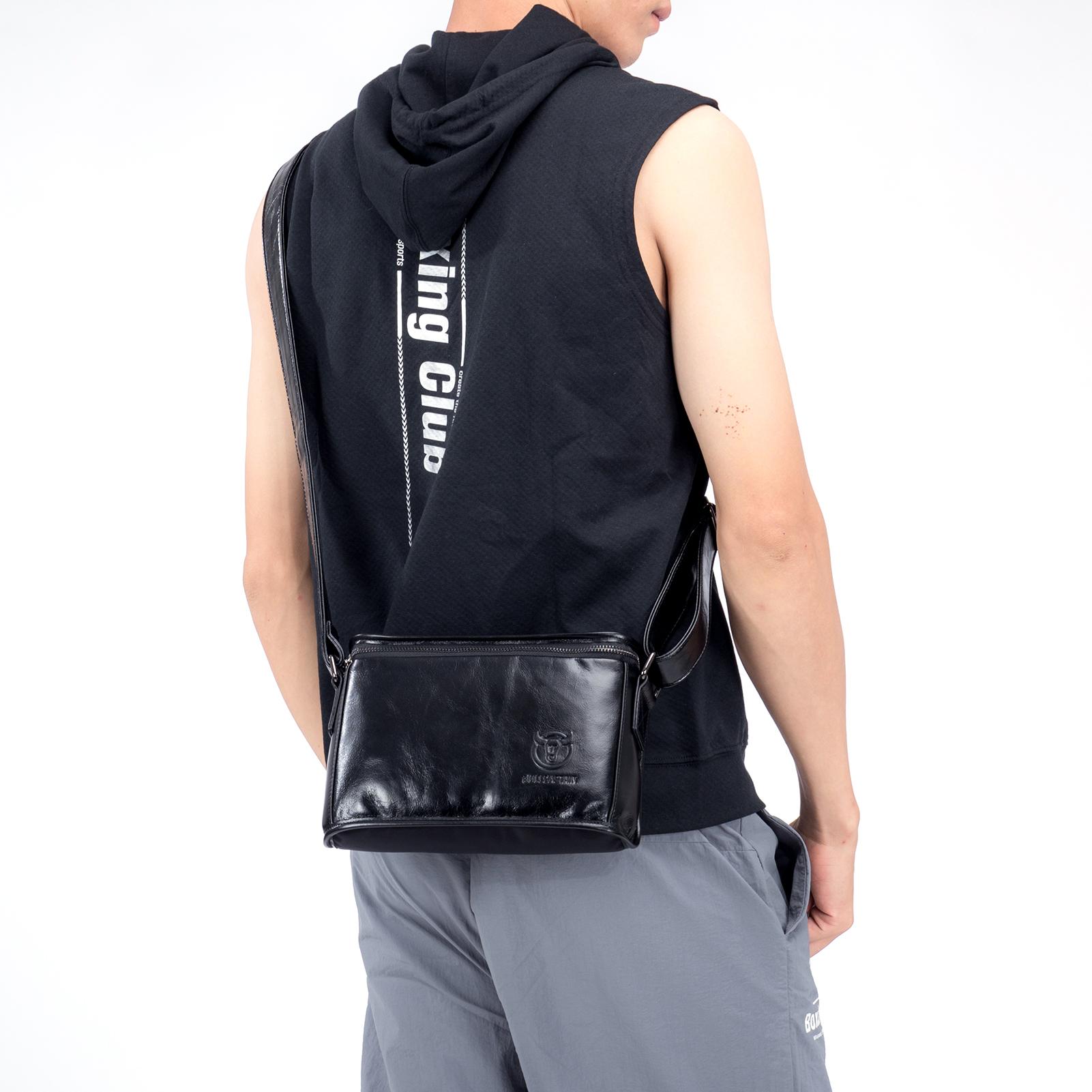 Túi Da Đeo Chéo Nam Sành Điệu Nằm Ngang Dành Cho Dân Công Sở Học Sinh Sinh Viên Bullcaptain