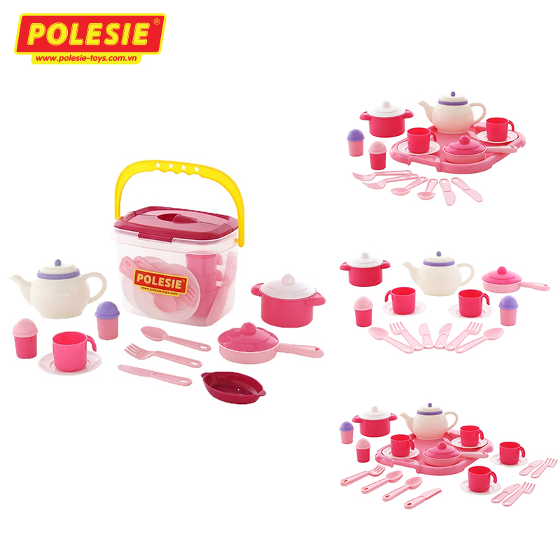 Bộ đồ chơi phụ kiện nhà bếp Nasten’ka cho 4 người (29 mảnh) – Polesie Toys