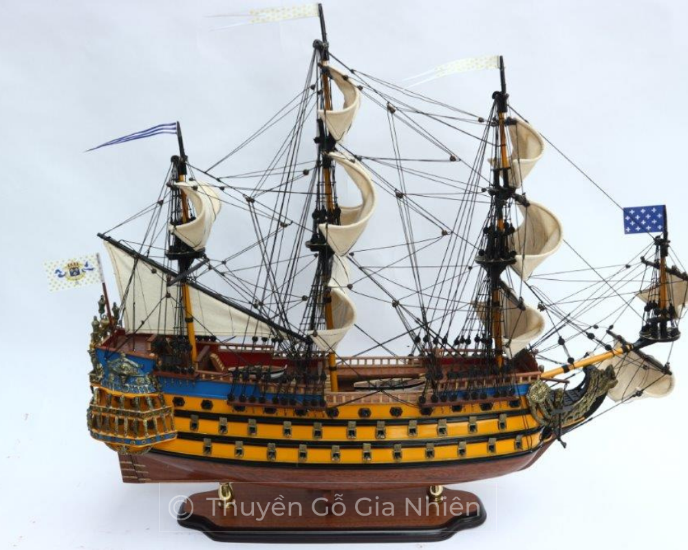Mô Hình Thuyền Gỗ Phong Thủy Dạng Thuyền Cổ SOLEIL ROYAL Chính Hãng Hàng Xuất Khẩu Chất Lượng Cao
