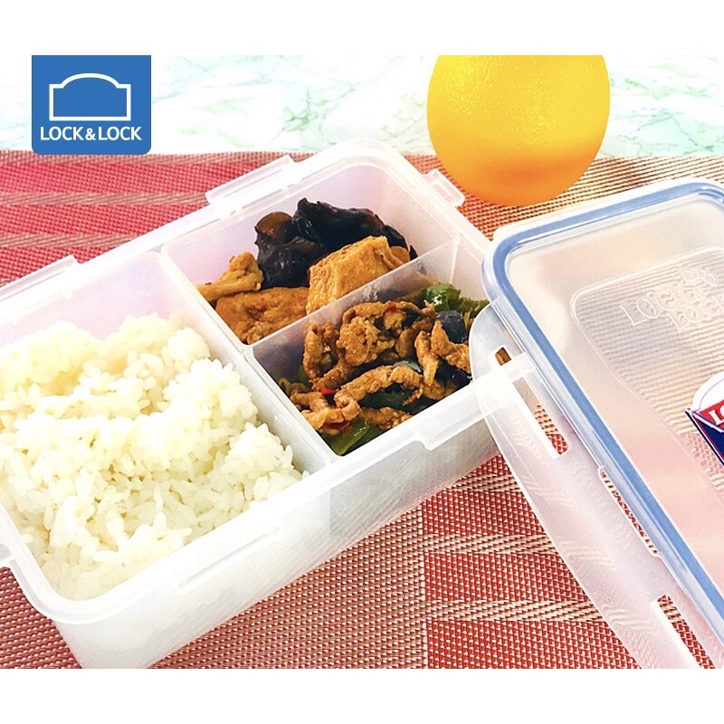 Hộp Bảo Quản Thực Phẩm LocknLock Chia Ngăn (Ngăn Có Thể Nhấc Ra), Khóa 4 Cạnh, Ron Silicone -Nhiều Size