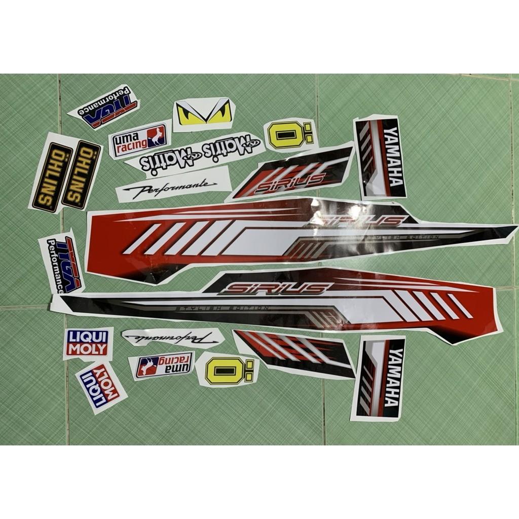 Tem sirius 110 đỏ đen