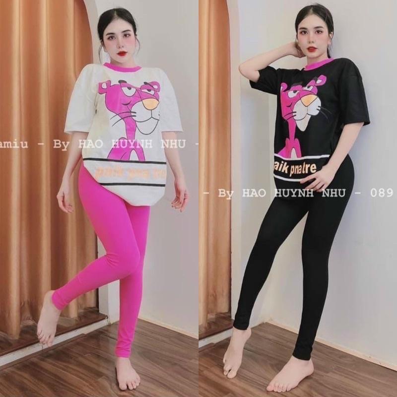 SET ÁO THUN IN KÈM QUẦN LEGGING