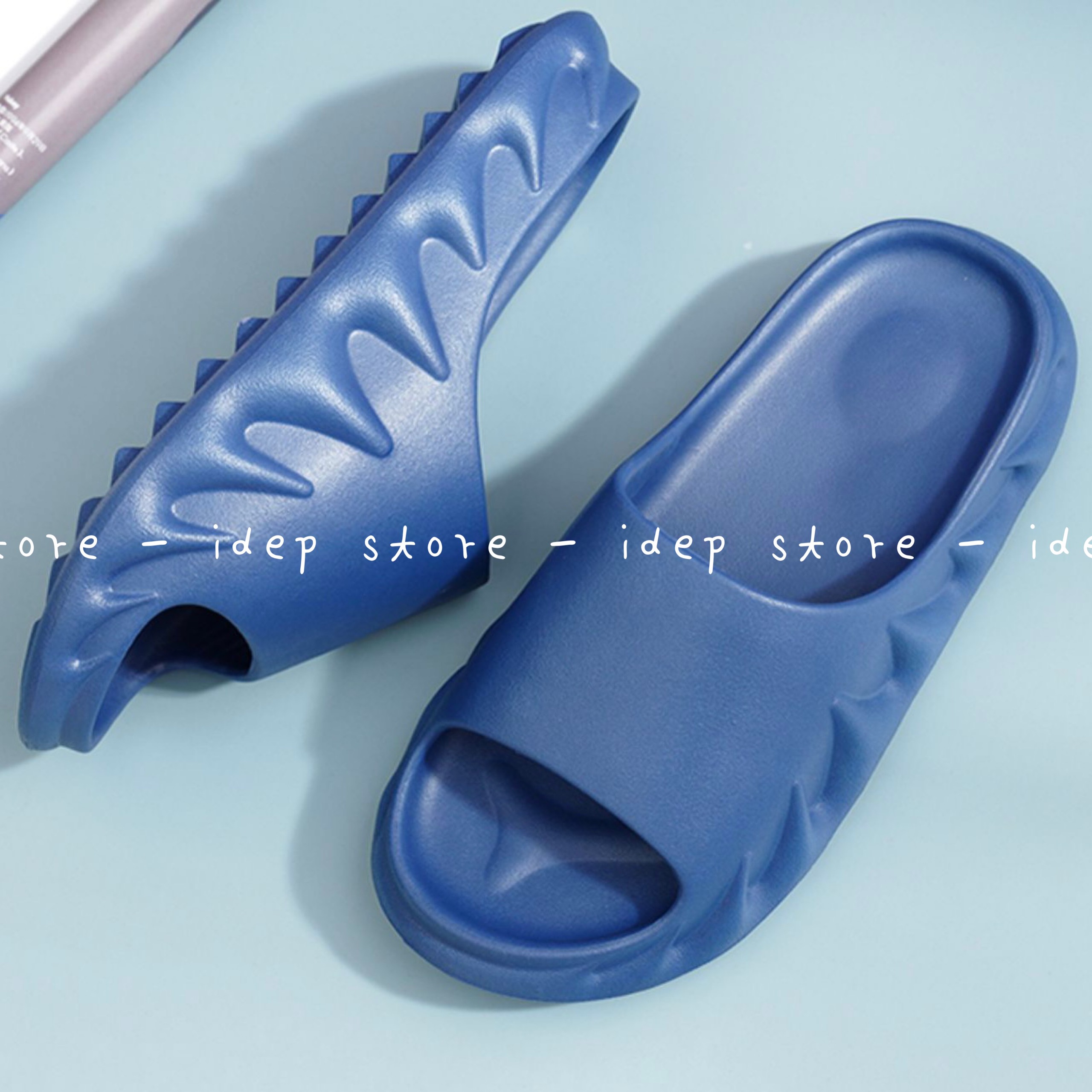 Dép bánh mì nam nữ quai ngang unisex gợn sóng DL130