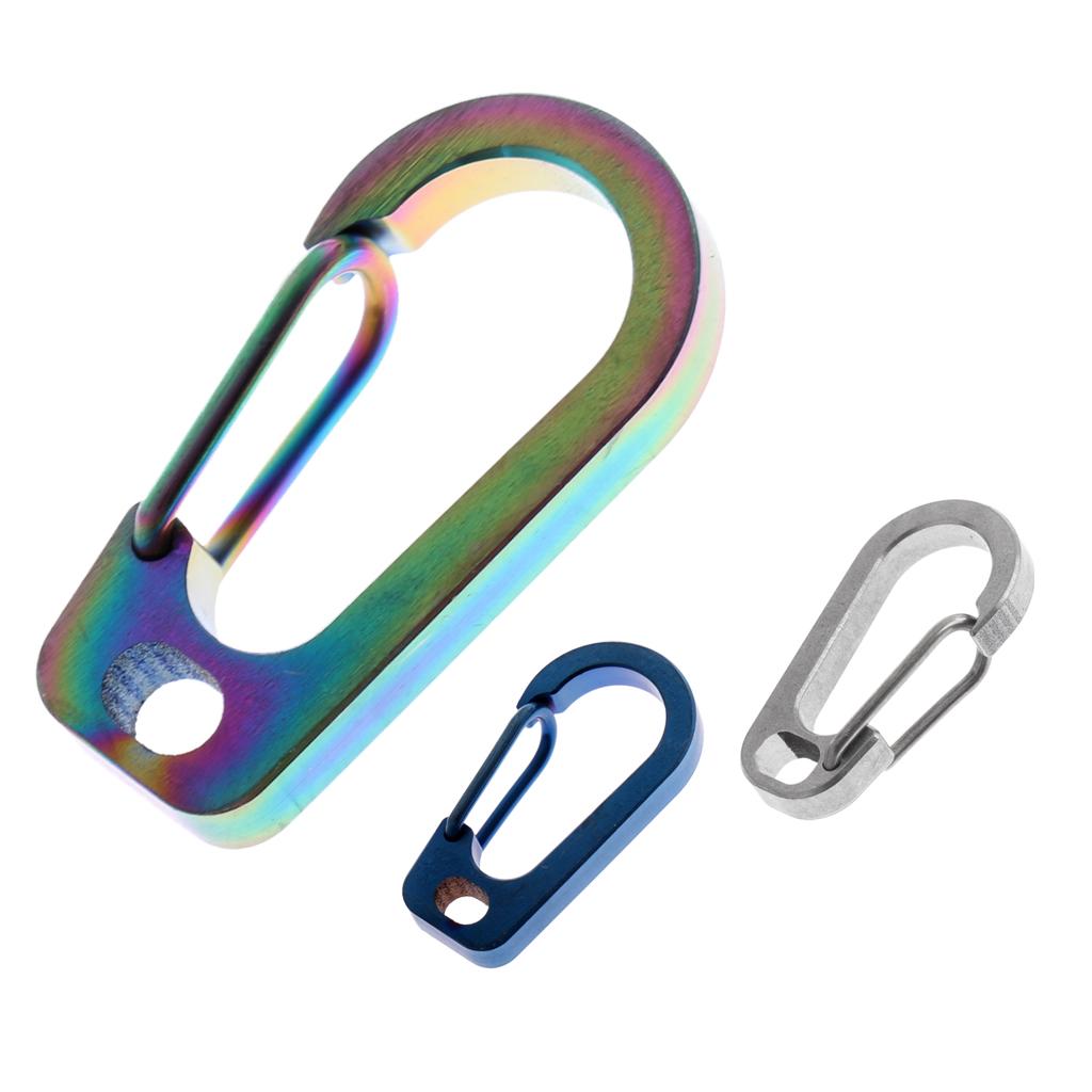 Titanium Alloy Carabiner Clip Spring Keychain Quick Hook Buckle Outdoor