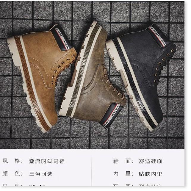 Giày Boot Cổ Cao Nam Cao Cấp BCC006 Đen