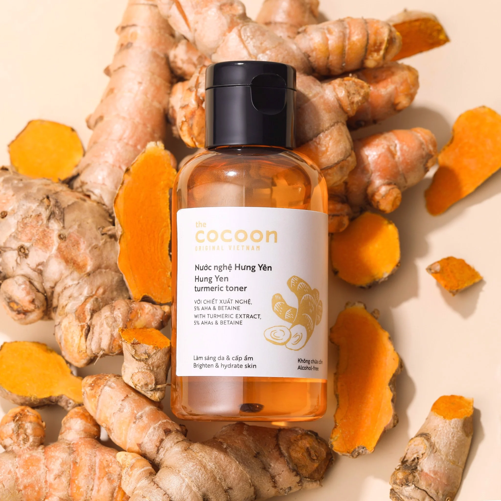 Toner COCOON Nghệ Hưng Yên Sáng Da &amp; Mờ Vết Thâm - COCOON Hung Yen Turmeric Toner 140mL