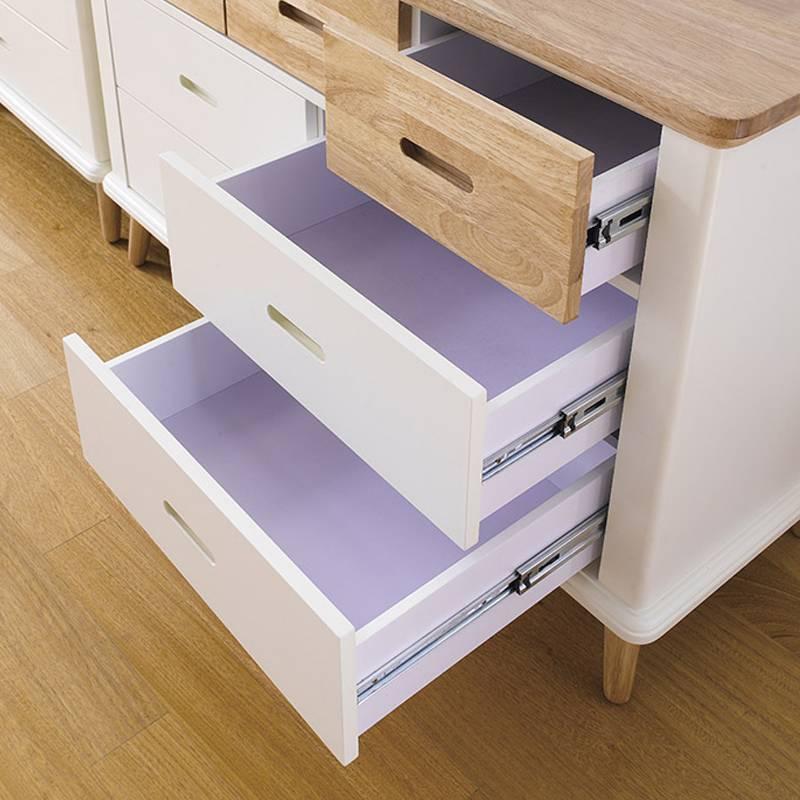 Tủ 3+4 Ngăn Kéo Cao Vivid Gỗ Tự Nhiên Ibie BSK34VIVR - Trắng