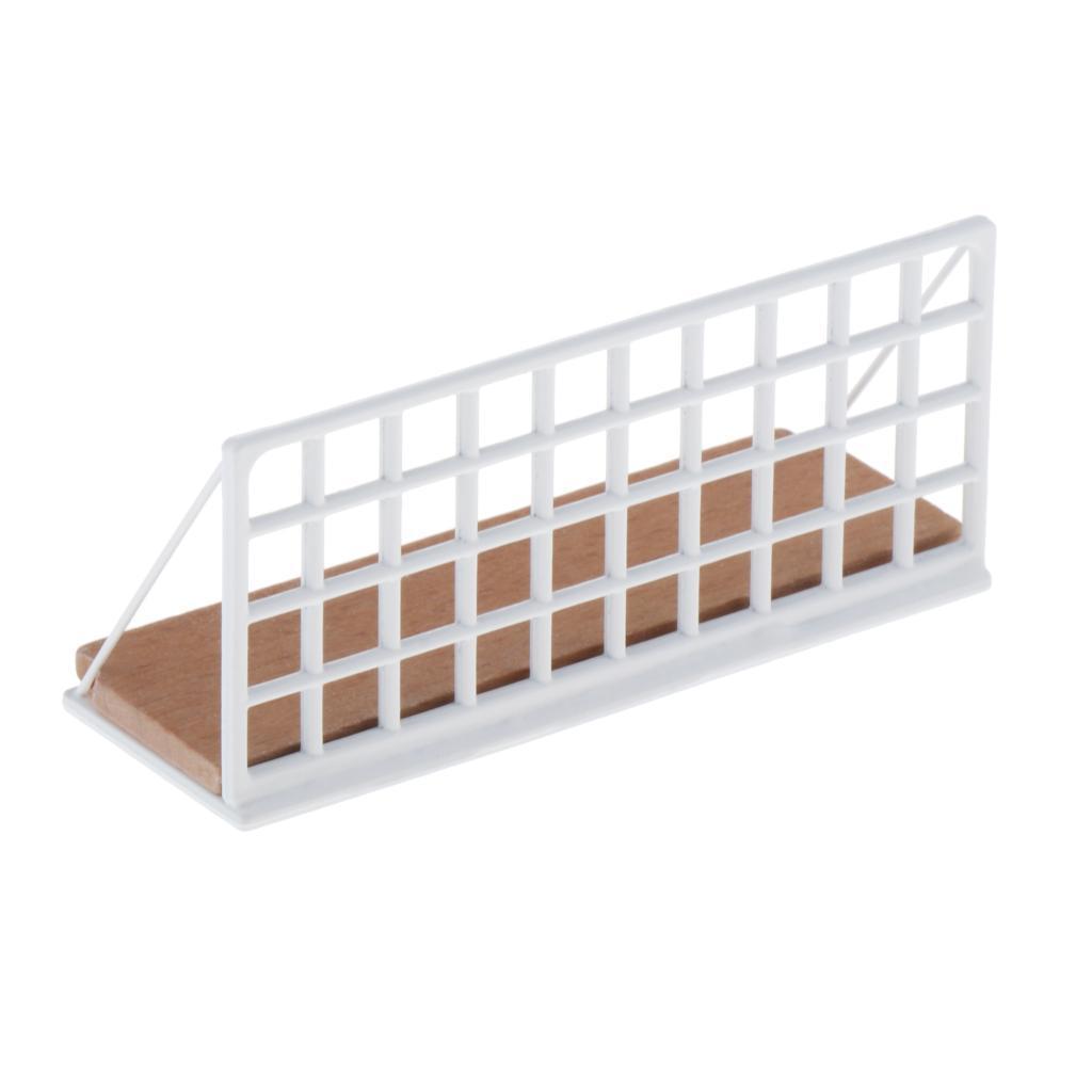 1/12 House Miniature Furniture Room White Wall Shelf Rack Kit