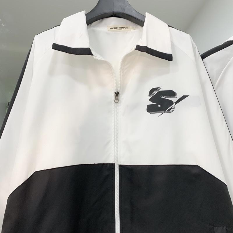 Áo Khoác Jacket Form Rộng SWEEDER Vải Dù Trượt Nước Ulzzang màu TRẮNG Nam nữ unisex Áo khoác form rộng Jaystoree