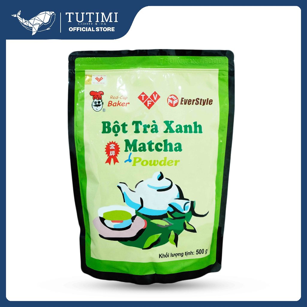 Bột trà xanh Matcha Đài Loan Everstyle bịch 500g (Chiết Lẻ 100G)