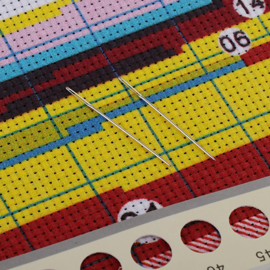 Cross Stitch Stamped Kit Pre-Printed Red Pattern Craft Needlepoint