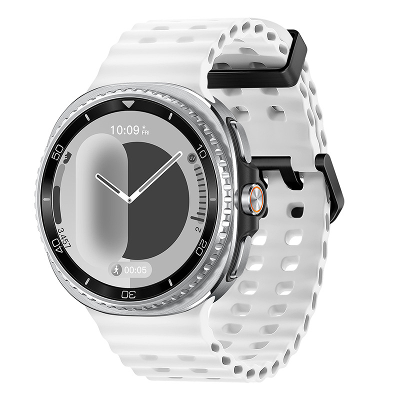 Dây đeo Silicone Ocean cho Samsung Galaxy Watch 8 40mm / 44mm &amp; Galaxy Watch 8 Classic 46mm - Hàng Chính Hãng